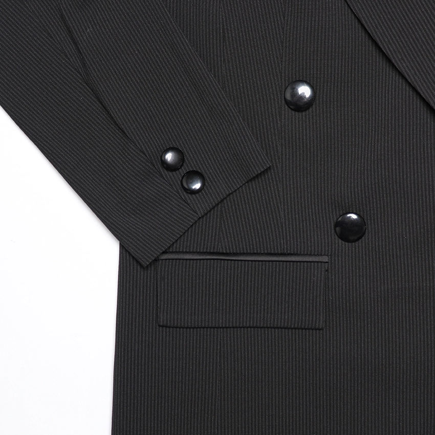 مانتو شلوار زنانه اداري ديپلمات يقه ساتن بليزر رنگ مشکی كد 21013959 - Image 3