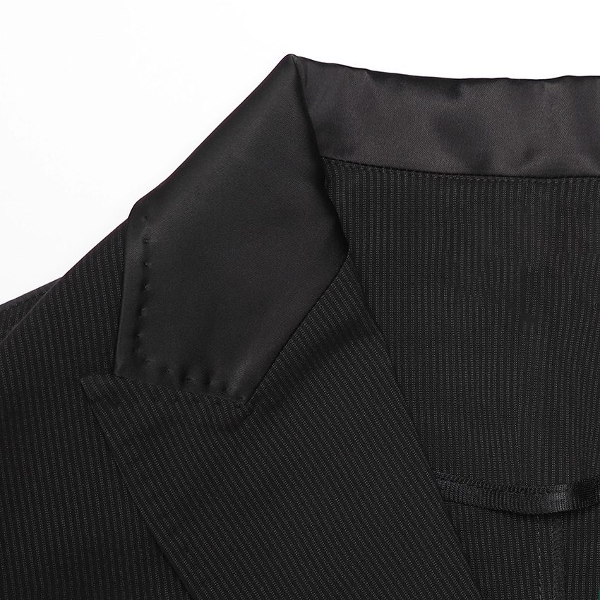 مانتو شلوار زنانه اداري ديپلمات يقه ساتن بليزر رنگ مشکی كد 21013959 - Image 2