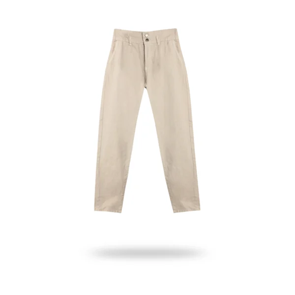 شلوار زنانه کتانی رنگ کرمی كد 202010000014335